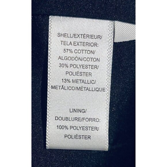 LOFT Skirt Womens Large Gold Metallic Jacquard Mini Elastic Waist Pockets Boho - Picture 8 of 9